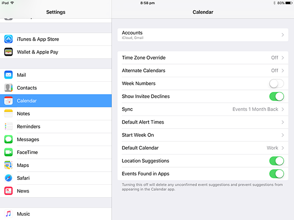 iPad/iPhone Calendar